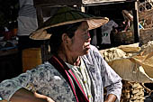 Inle Lake Myanmar. The market of the village of Nampan on the eastern lakeshore. 